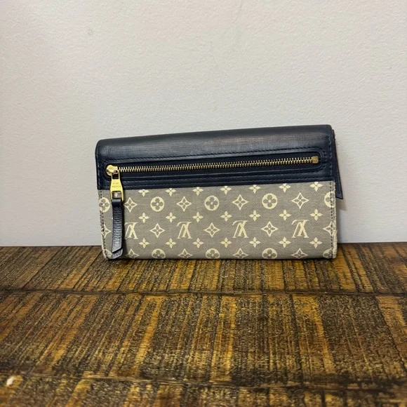 Louis Vuitton Monogram Idylle Portefeuille Sarah Long Wallet Black - Picture 2 of 13